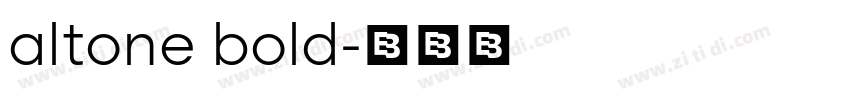 altone bold字体转换